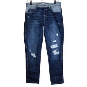Guess Women Distressed Two Tone Jeans Size 28 Bohemian Western 90 Festival Denim